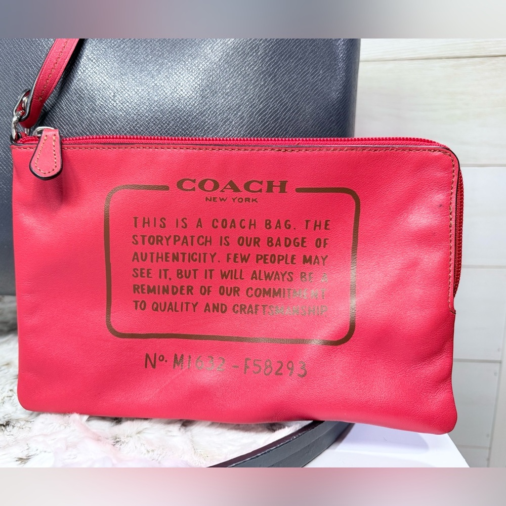 Coach blue and red coated canvas reversible Tote Bag - Picture 12 of 16